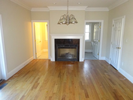 Half bath, fireplace, & laundry Half bath, fireplace, & laundry